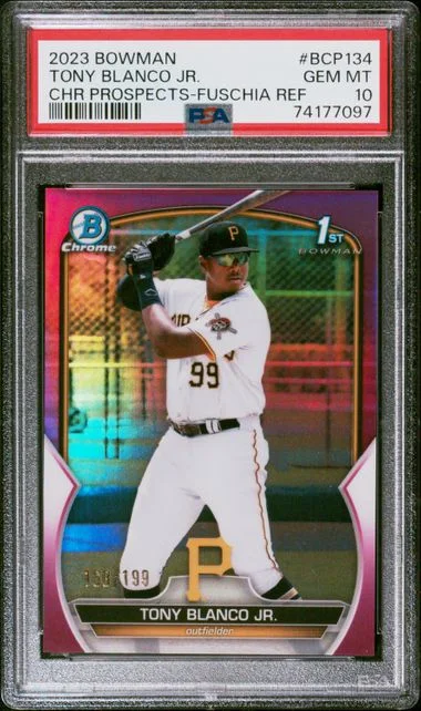 2023 Bowman Chrome Prospects Tony Blanco Jr. Fuschia Refractor #BCP-134 card image