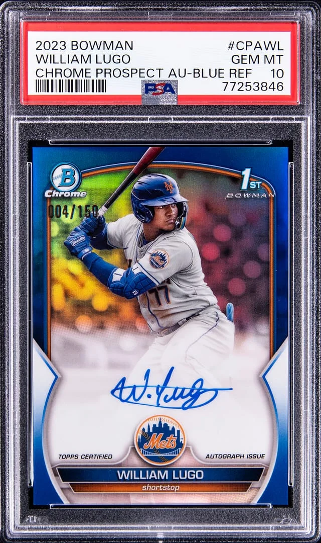 2023 Bowman Chrome Prospects William Lugo Autograph Blue Refractor #CPAWL card image