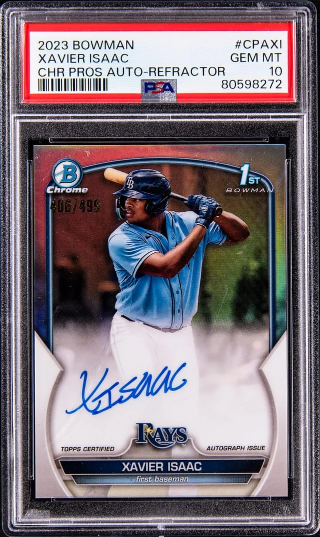 2023 Bowman Chrome Prospects Xavier Issac Autographs Refractor #CPA-XI card image