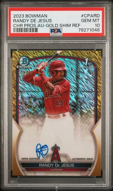 2023 Bowman Chrome Randy De Jesus Prospect Autographs #CPARD card image