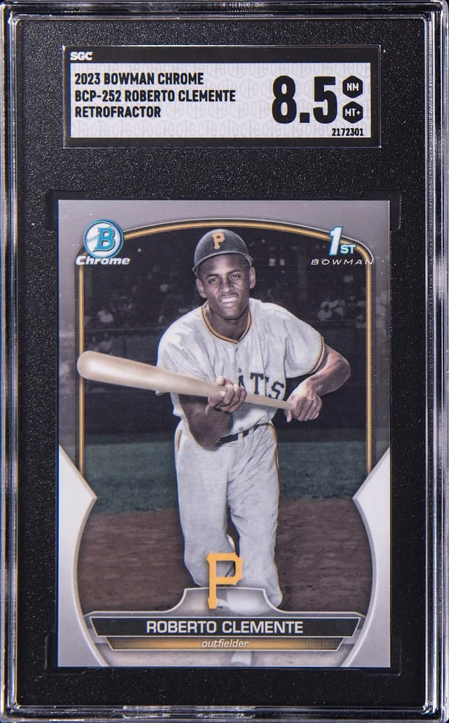 2023 Bowman Chrome Roberto Clemente Retrofractor #BCP252 card image