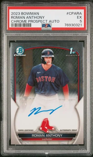 2023 Bowman Chrome Roman Anthony Prospect Autographs #CPARA card image