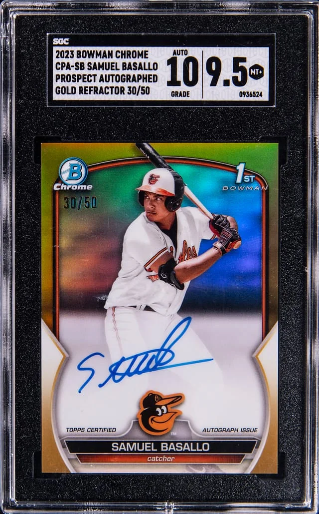 2023 Bowman Chrome Samuel Basallo Prospect Autographs #CPA-SB card image