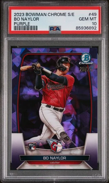 2023 Bowman Chrome Sapphire Bo Naylor Edition Purple #49 card image