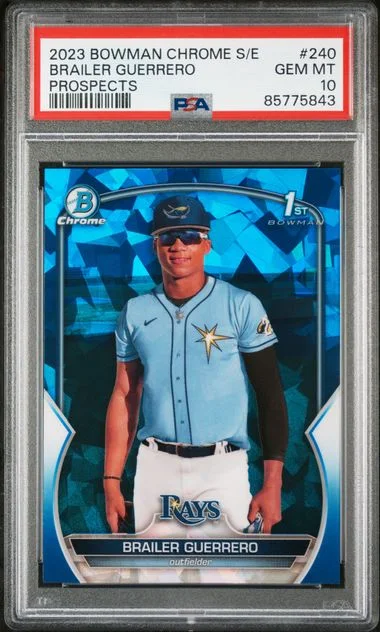 2023 Bowman Chrome Sapphire Brailer Guerrero Edition Prospects #240 card image