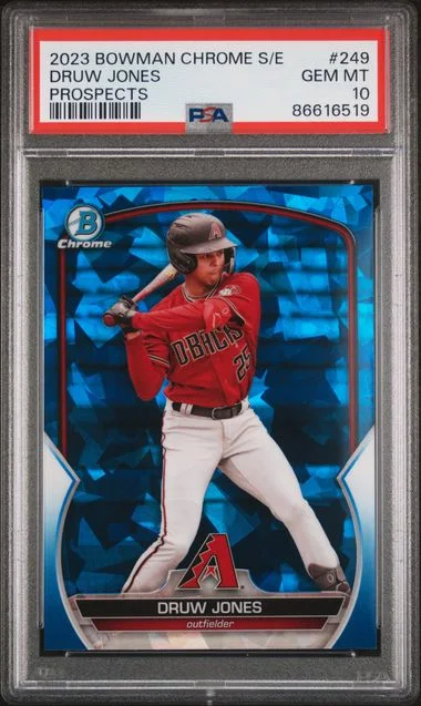 2023 Bowman Chrome Sapphire Druw Jones Edition Prospects #249 card image