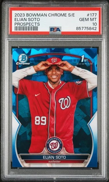 2023 Bowman Chrome Sapphire Elian Soto Edition Prospects #177 card image