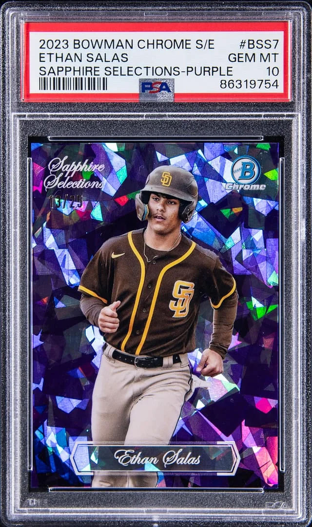 2023 Bowman Chrome Sapphire Ethan Salas Edition Sapphire Selections-Purple #BSS7 card image