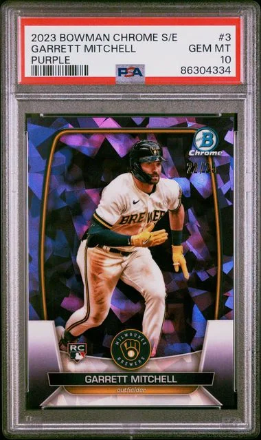 2023 Bowman Chrome Sapphire Garrett Mitchell Edition Purple #3 card image