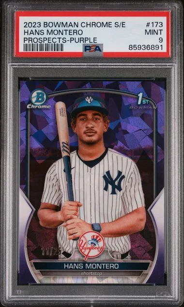 2023 Bowman Chrome Sapphire Hans Montero Edition Prospects Purple #173 card image
