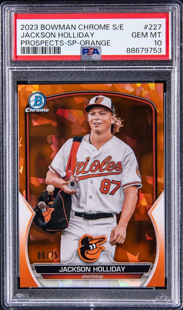 2023 Bowman Chrome Sapphire Jackson Holliday Edition Prospects Aqua #227 card image