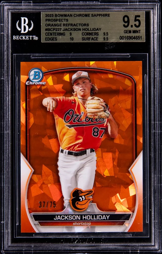 2023 Bowman Chrome Sapphire Jackson Holliday Edition Prospects Orange Refractors #BCP-227 card image