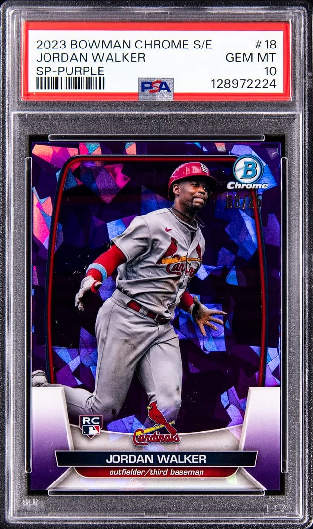 2023 Bowman Chrome Sapphire Jordan Walker Edition Sapphire Purple #18 card image