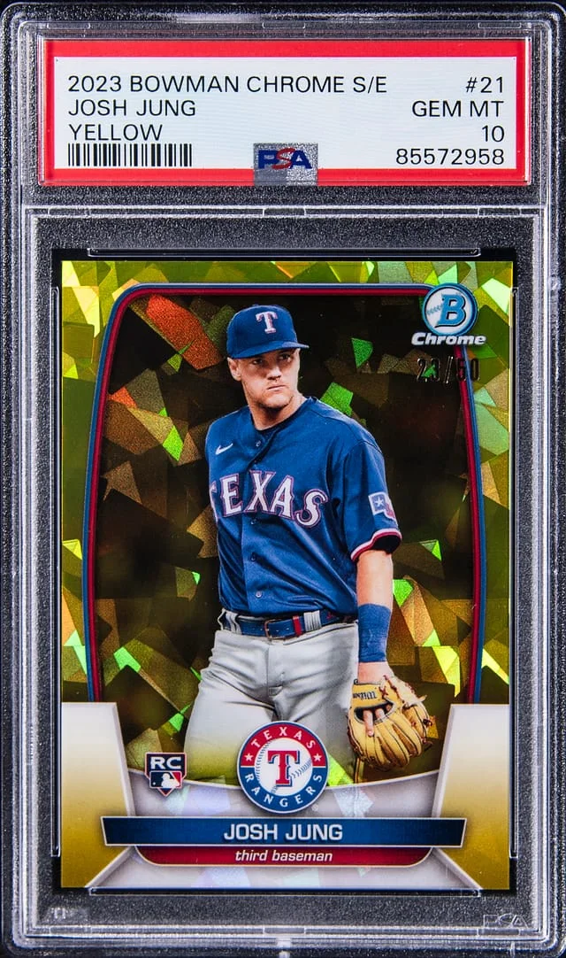 2023 Bowman Chrome Sapphire Josh Jung Edition Yellow #21 card image