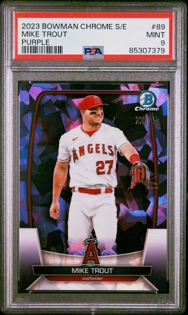 2023 Bowman Chrome Sapphire Mike Trout Edition Purple #89 card image