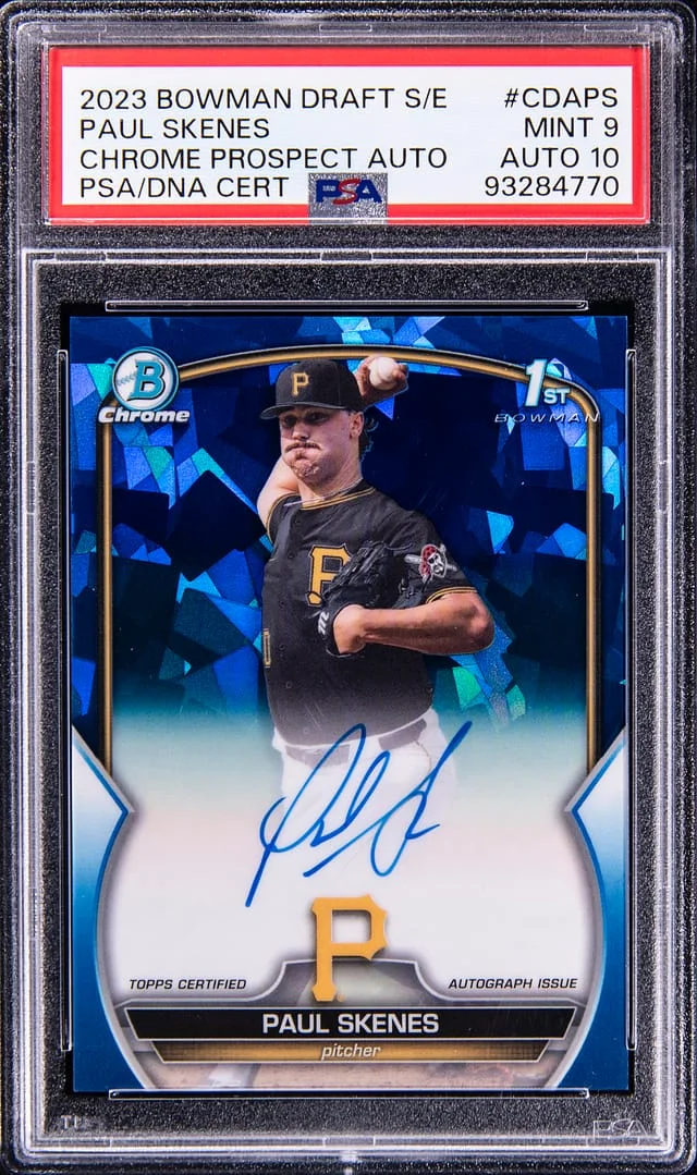 2023 Bowman Chrome Sapphire Paul Skenes Edition Draft Prospect Autograph #CDAPS card image