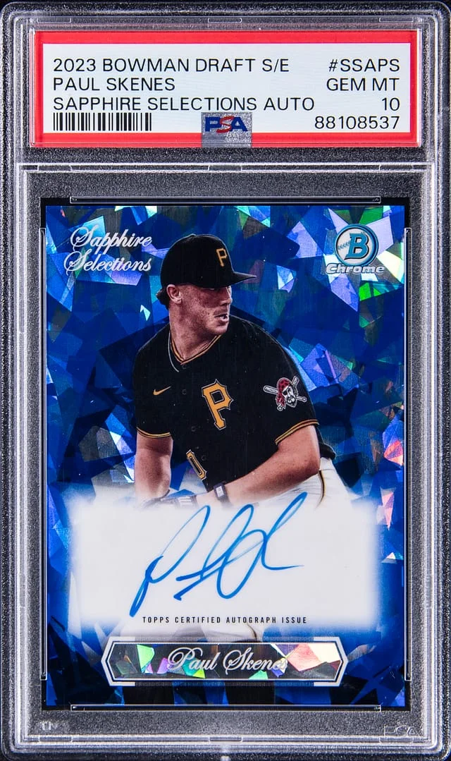 2023 Bowman Chrome Sapphire Paul Skenes Edition Sapphire Selections Autograph #SSAPS card image