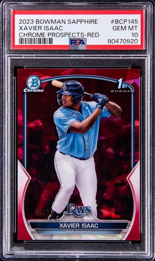 2023 Bowman Chrome Sapphire Xavier Isaac Red #BCP-145 card image