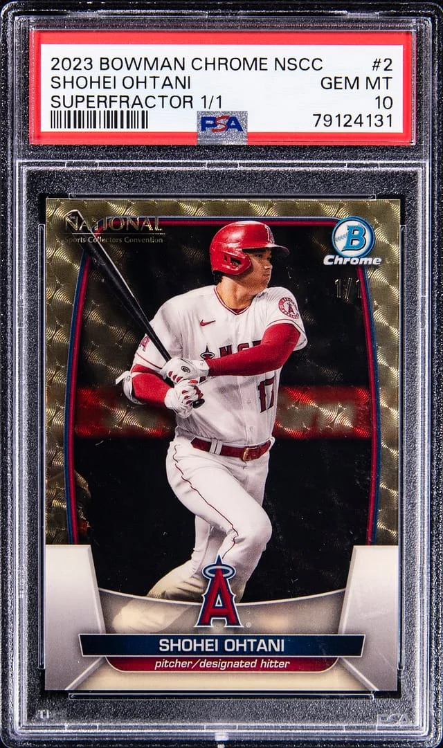 2023 Bowman Chrome Shohei Ohtani National Card Convention SuperFractor #MLB-2 card image