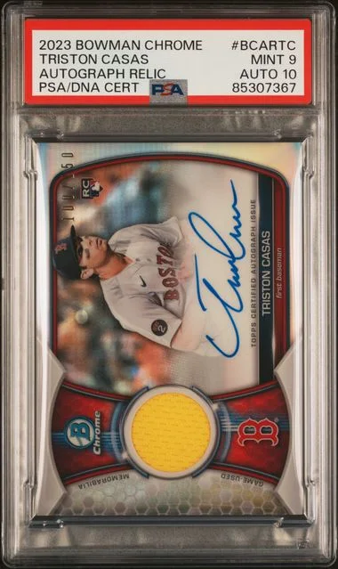 2023 Bowman Chrome Triston Casas Chrome Autograph Relic #BCARTC card image