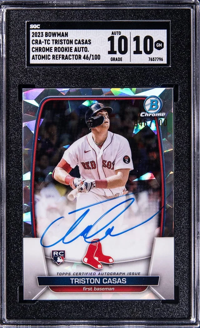 2023 Bowman Chrome Triston Casas Autograph Atomic Refractor #CRATC card image