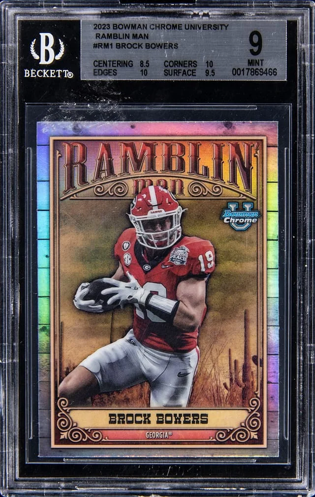 2023 Bowman Chrome University Brock Bowers Ramblin Man #RM-1 card image