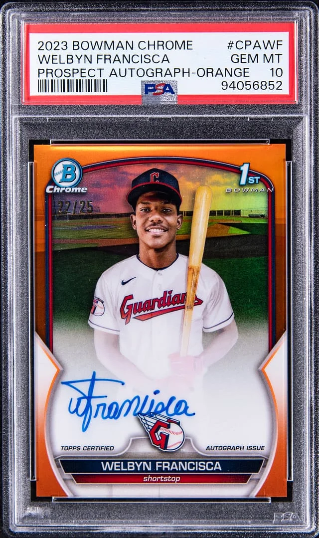 2023 Bowman Chrome Welbyn Francisca Prospect Orange #CPAWF card image