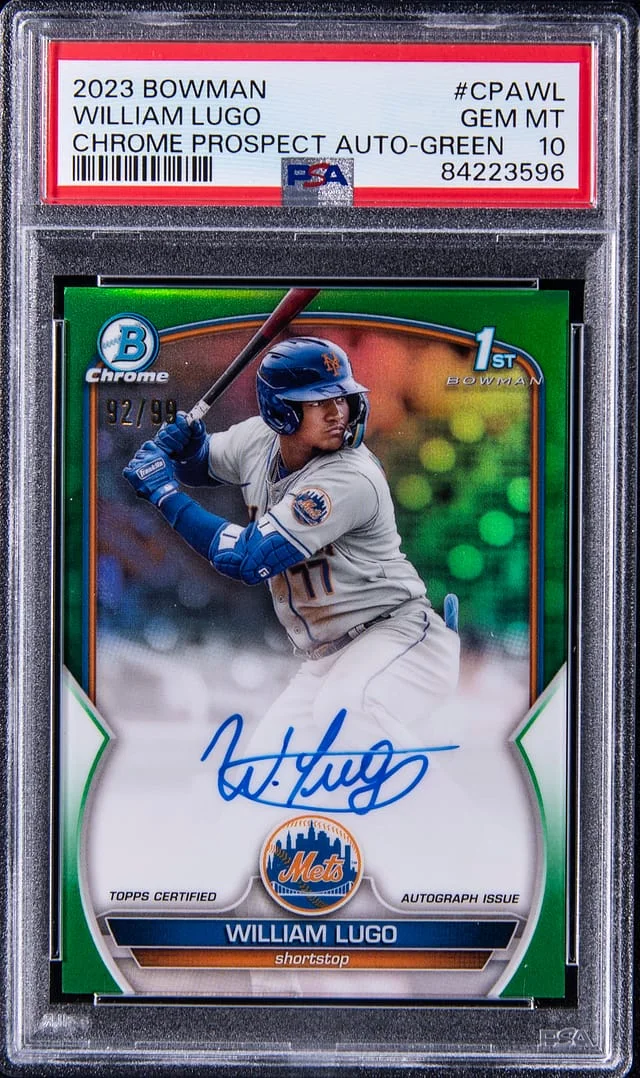 2023 Bowman Chrome William Lugo Prospect Autographs Green #CPA-WL card image