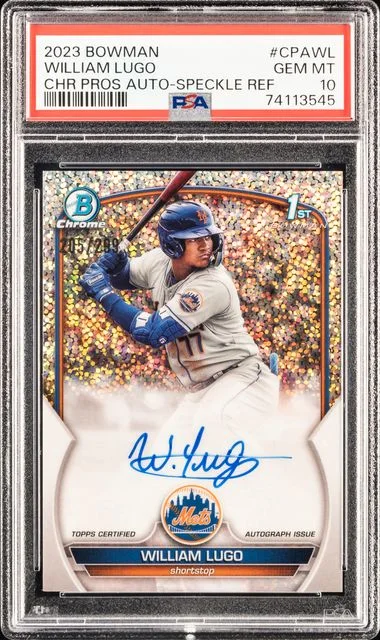 2023 Bowman Chrome William Lugo Prospect Autographs Speckle #CPAWL card image