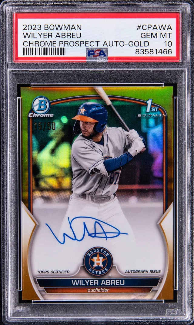 2023 Bowman Chrome Wilyer Abreu Prospect Autograph #CPAWA card image
