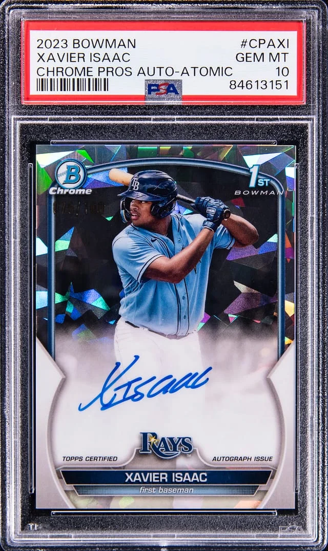 2023 Bowman Chrome Xavier Isaac Prospect Autograph Atomic Refractor #CPAXI card image