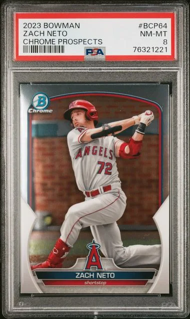 2023 Bowman Chrome Zach Neto #BCP-64 card image