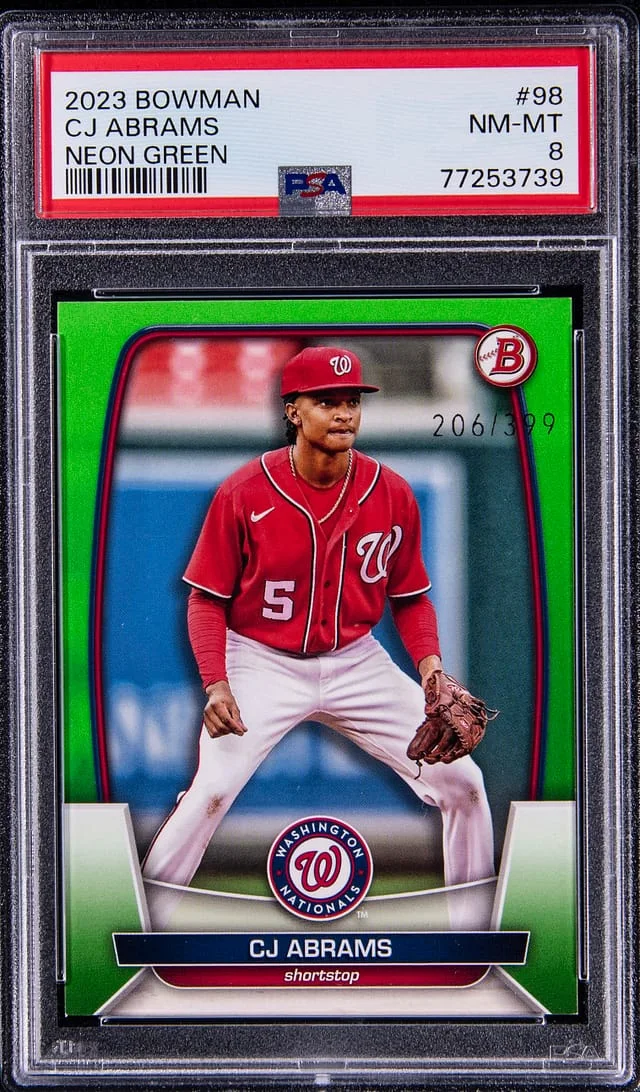 2023 Bowman CJ Abrams Neon Green #98 card image