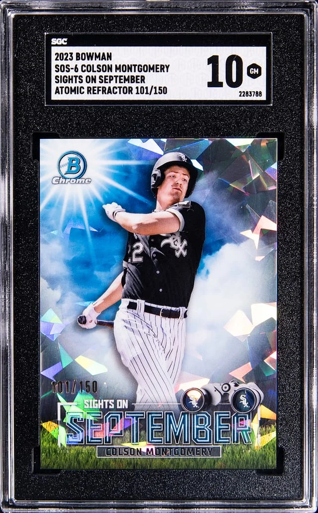 2023 Bowman Colson Montgomery Sights on September Atomic Refractor #SOS6 card image