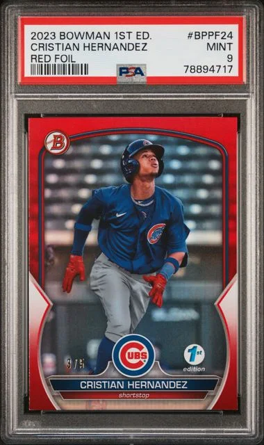 2023 Bowman Cristian Hernandez 1st Edition Red Foil #Bppf24 card image