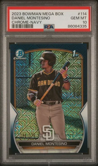 2023 Bowman Daniel Montesino Mega Box Chrome Navy #114 card image