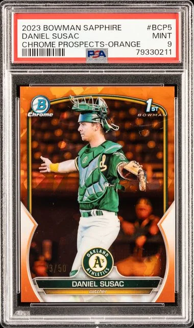 2023 Bowman Daniel Susac Sapphire Edition Chrome Prospects Orange #BCP-5 card image