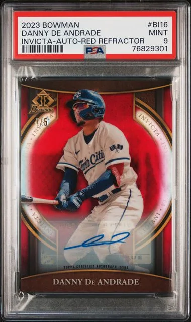 2023 Bowman Danny De Andrade Invicta Autograph-Red Refractor #Bi16 card image