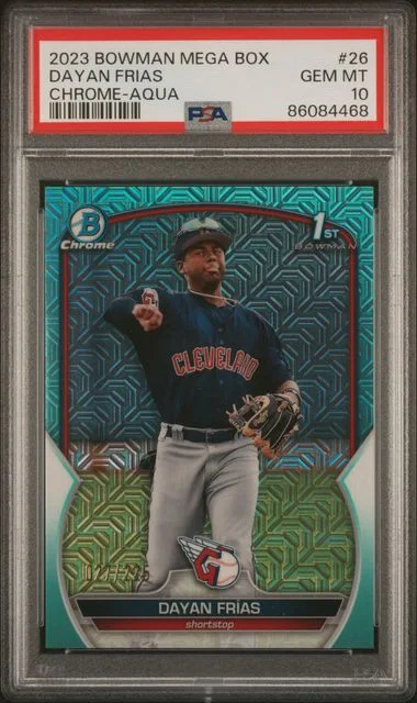 2023 Bowman Dayan Frias (#027225) Mega Box Chrome Aqua #26 card image
