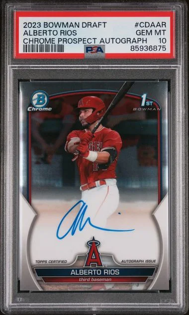 2023 Bowman Draft Alberto Rios Chrome Prospect Autograph #CDAAR card image