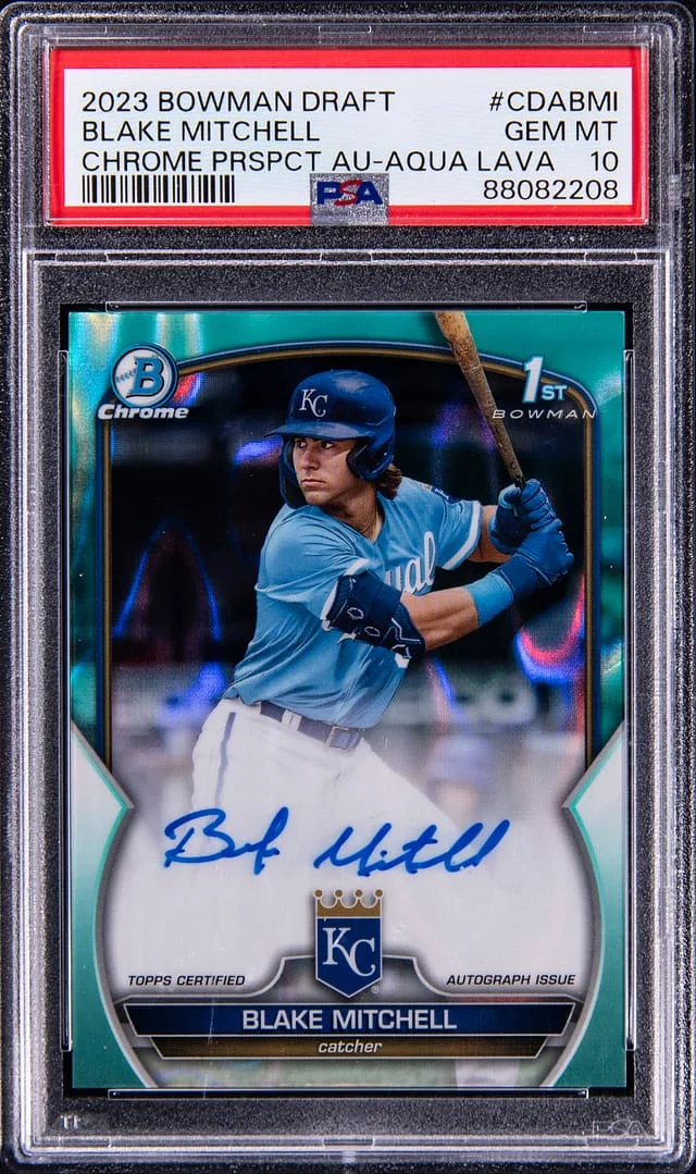 2023 Bowman Draft Blake Mitchell Chrome Prospect Autograph #CDA-BMI card image