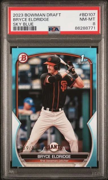 2023 Bowman Draft Bryce Eldridge Sky Blue #BD-107 card image