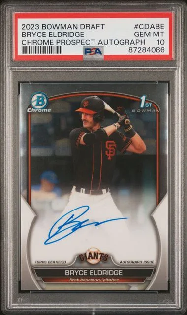 2023 Bowman Draft Bryce Eldridge Chrome Prospect Autograph #CDABE card image