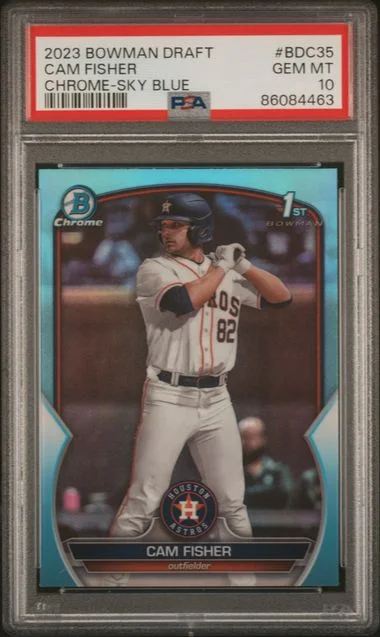 2023 Bowman Draft Cam Fisher Chrome-Sky Blue #BDC35 card image
