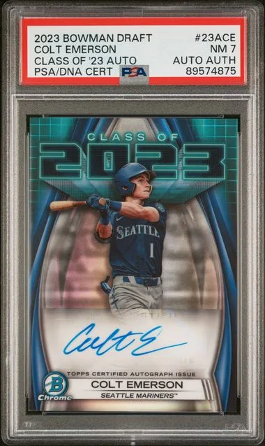 2023 Bowman Draft Colt Emerson Class Of 2023 Autograph #23ACE card image