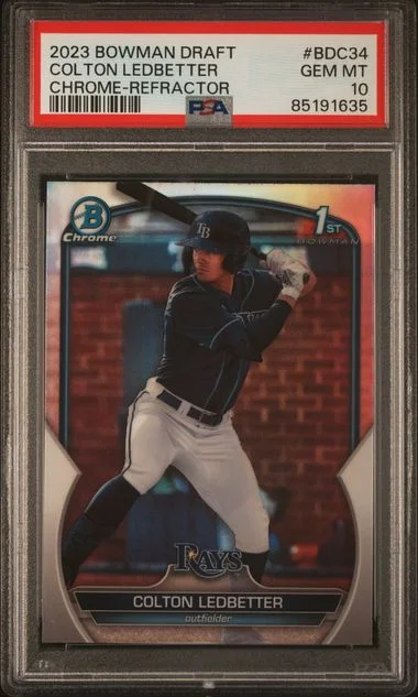 2023 Bowman Draft Colton Ledbetter Chrome-Refractor #BD34 card image