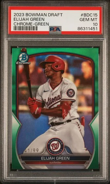 2023 Bowman Draft Elijah Chrome-Green #BDC15 card image