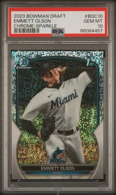 2023 Bowman Draft Emmett Olson Chrome-Sparkle #BDC10 card image