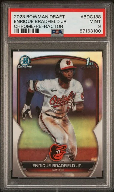 2023 Bowman Draft Enrique Bradfield Jr. Chrome-Refractor #BDC188 card image