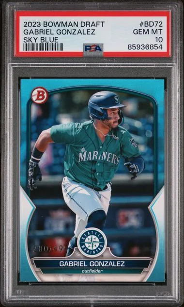 2023 Bowman Draft Gabriel Gonzalez Sky Blue #BD72 card image